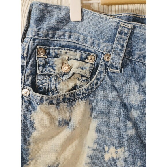 True Religion Jeans Bleach Acid Wash Skinny USA Mens 33 - Picture 3 of 16